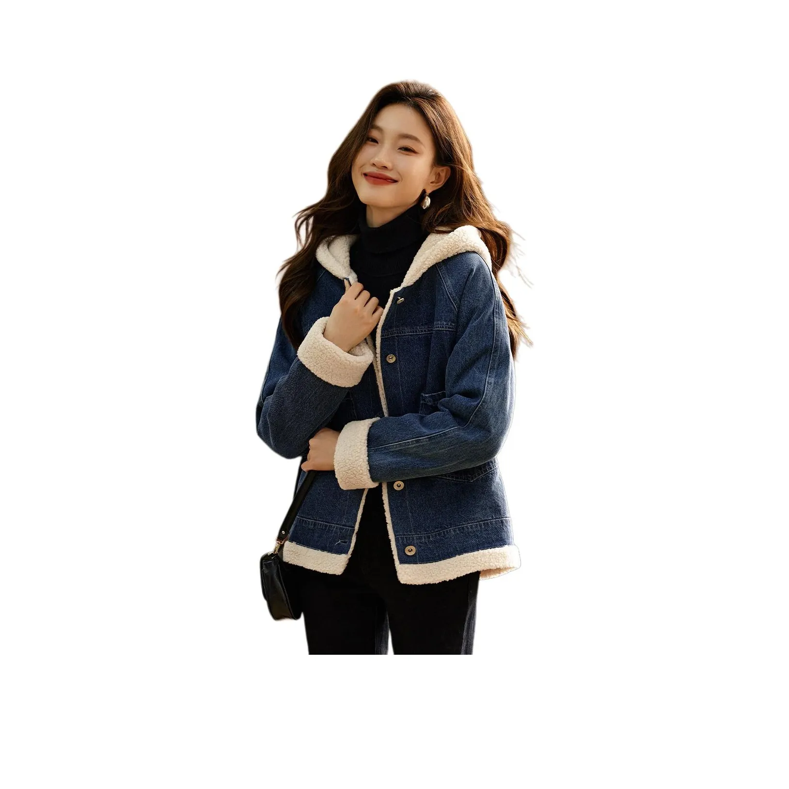 Mo Han Yi Mei Denim Куртка Женская Синяя