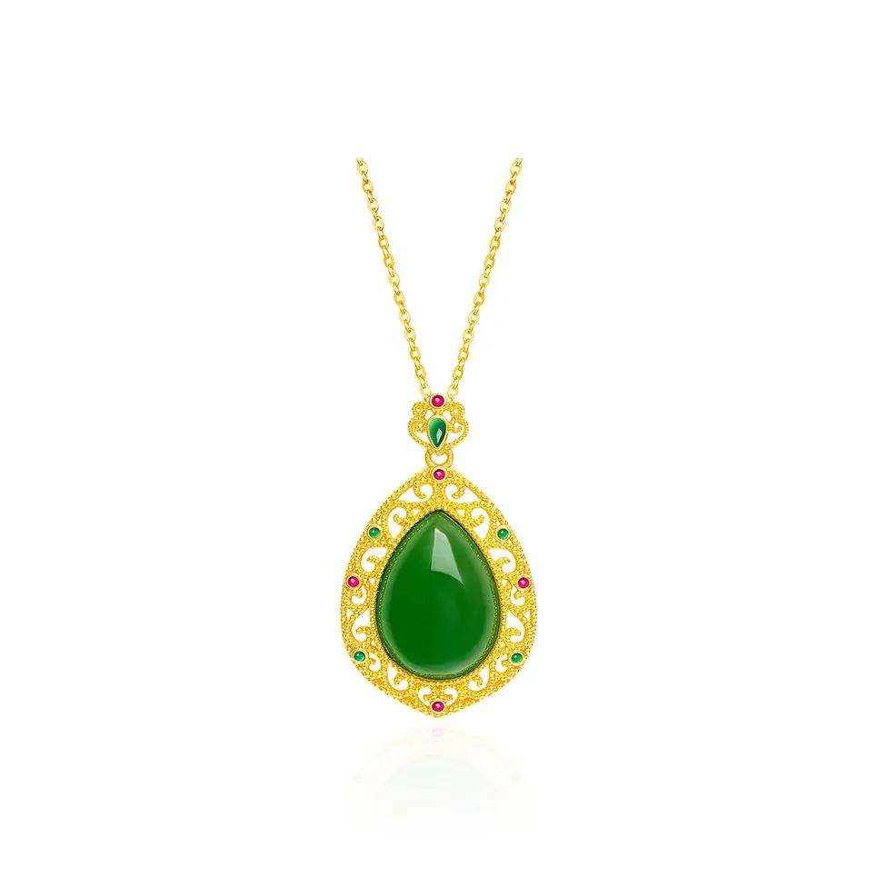 Diamond International Hetian Jade Necklaces Jasper Women's