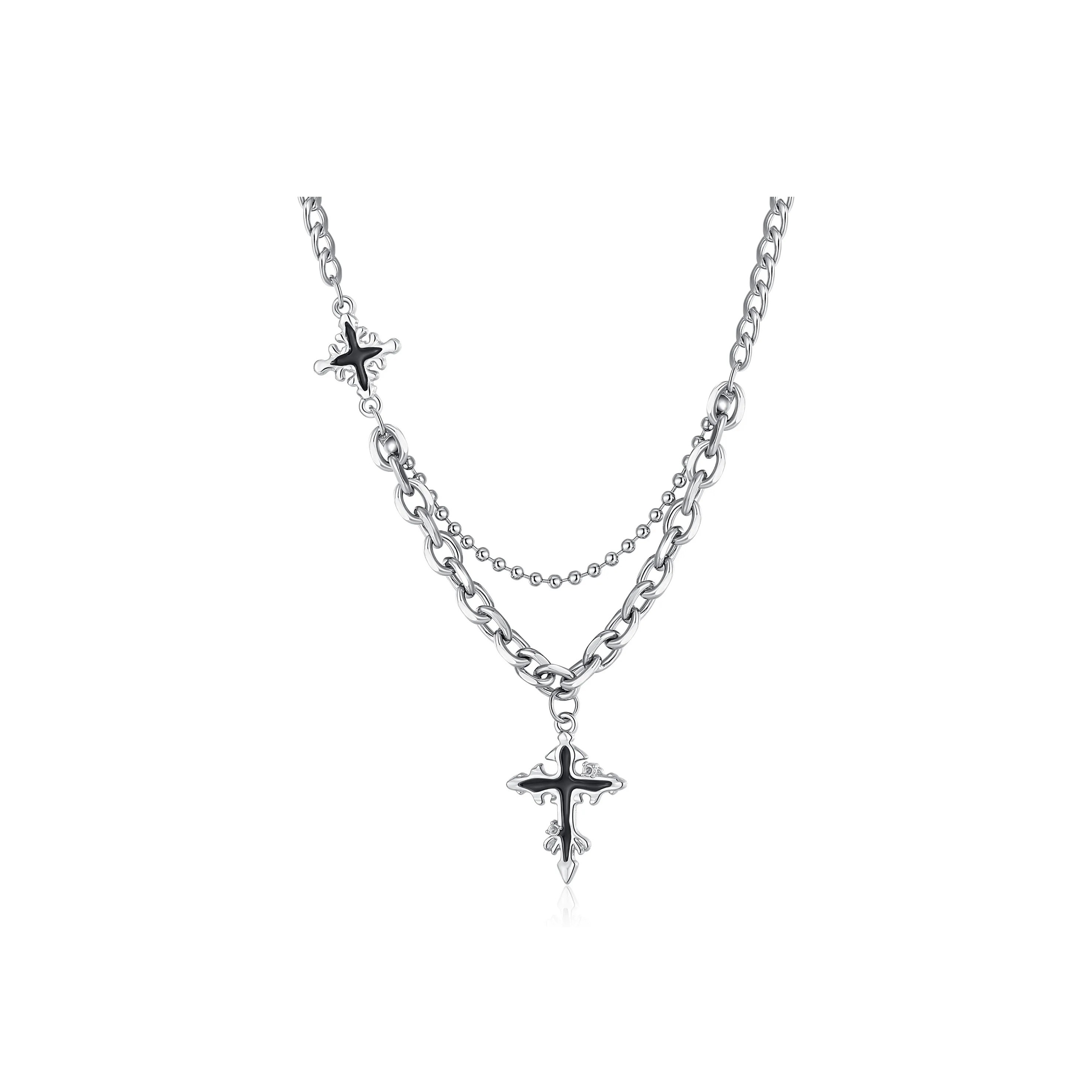 MGS Титановая сталь Эксклюзивный Минималистичный Элегантный Романтический Утонченный Винтаж Роскошь Богатство Утонченный Ожерелье Унисекс Коробка