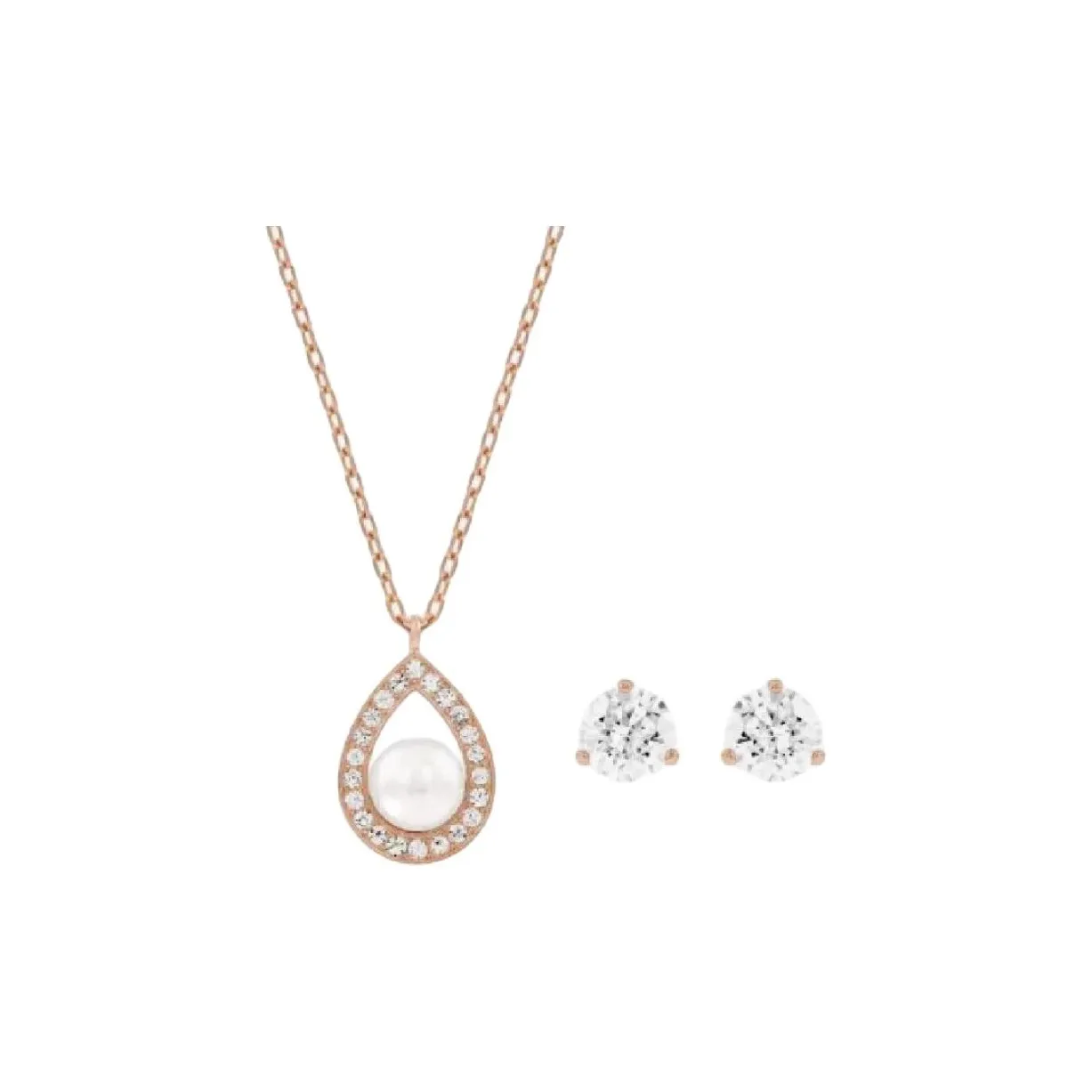 Swarovski Искусственный хрусталь Ожерелья Унисекс Розовое золото