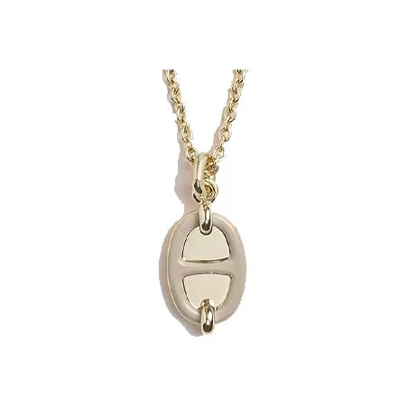 HERMES Metal Gold Plated Necklaces Unisex Gold