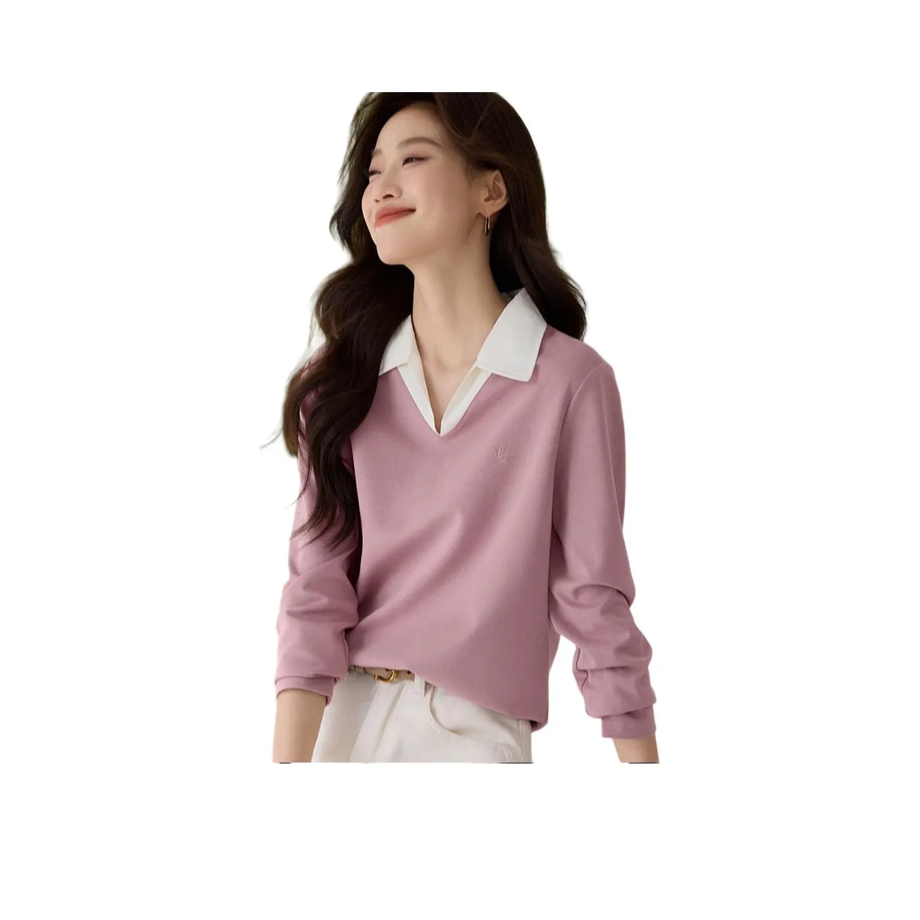 Mo Han Yi Mei Рубашка Женская Морозный Розовый