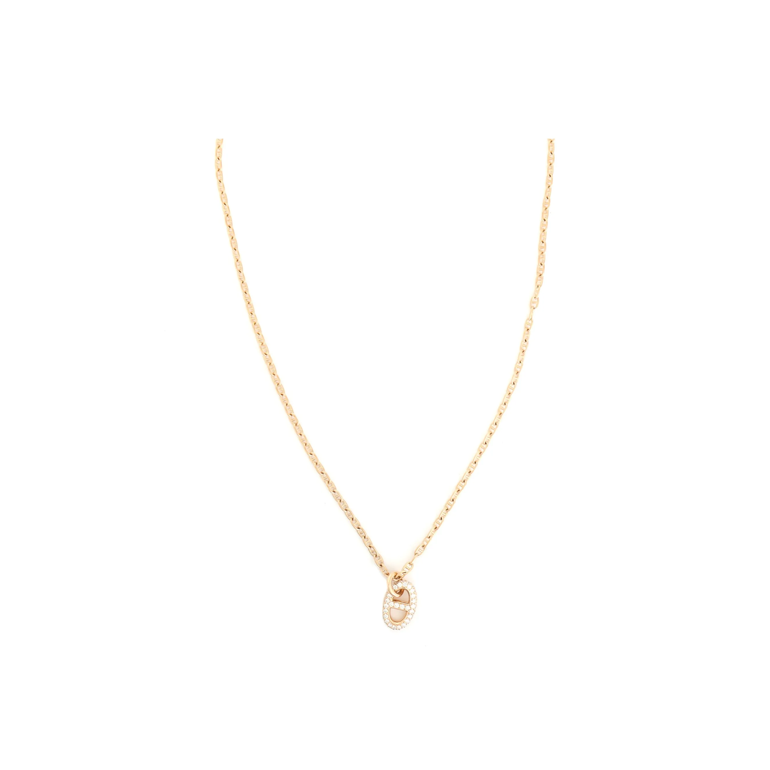 HERMES Farandole 18K Rose Gold Necklaces Women's