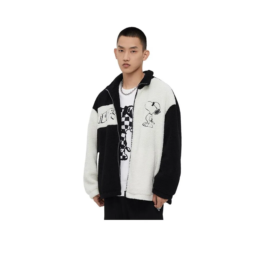 FUN X Snoopy Velvet feel Coat Unisex Black