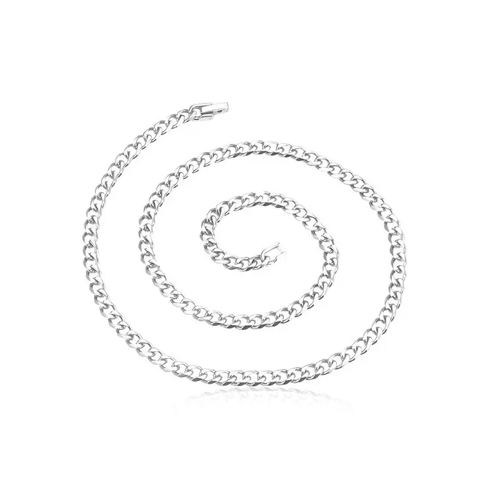 MAGICPOLE Титановые стальные ожерелья мужские серебряные