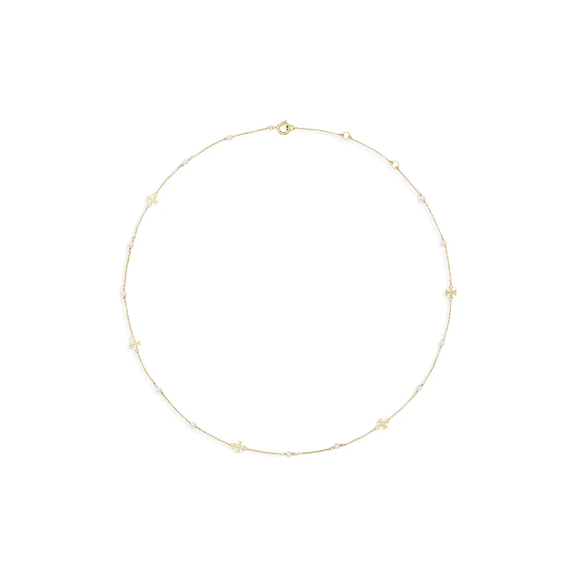 TORY BURCH Logo Detailed Chain Link Necklace