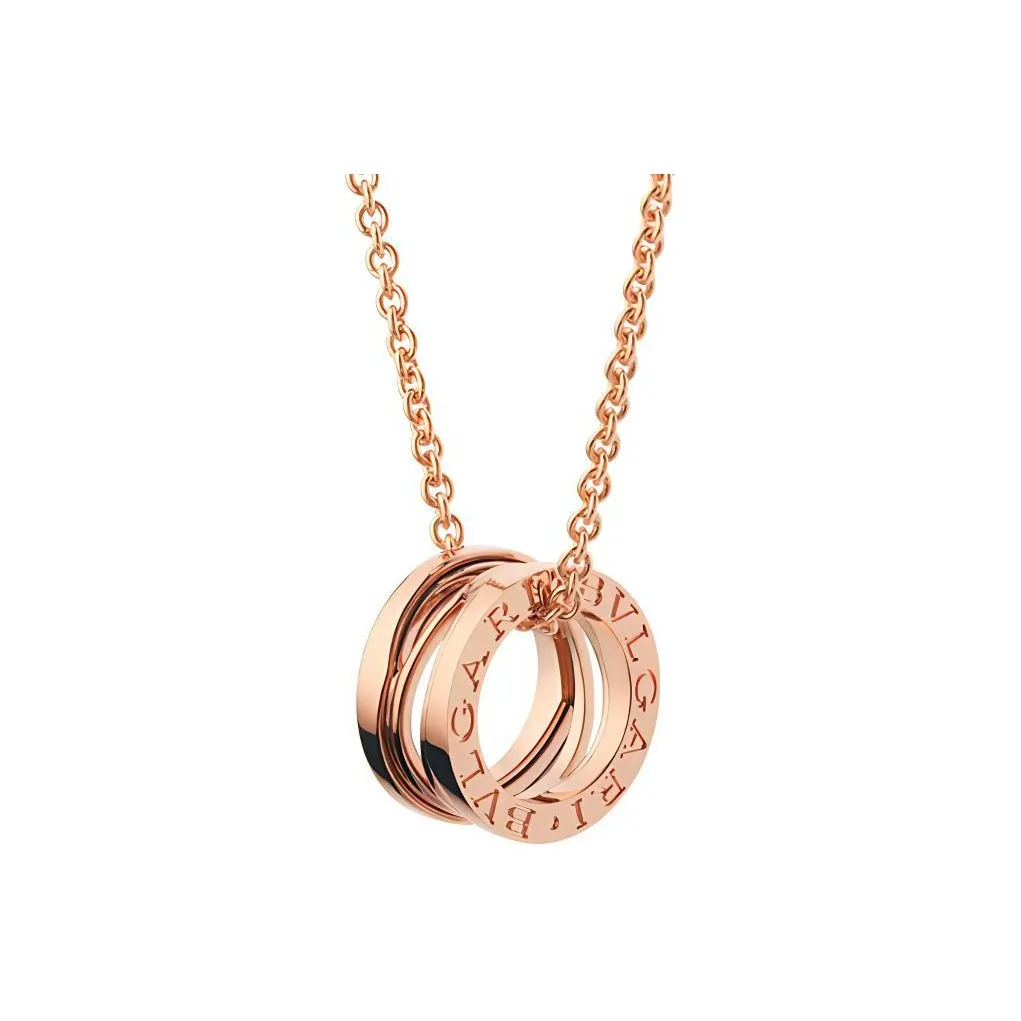 BVLGARI B.Zero1 Series Karat Gold Necklaces Unisex Rose Gold