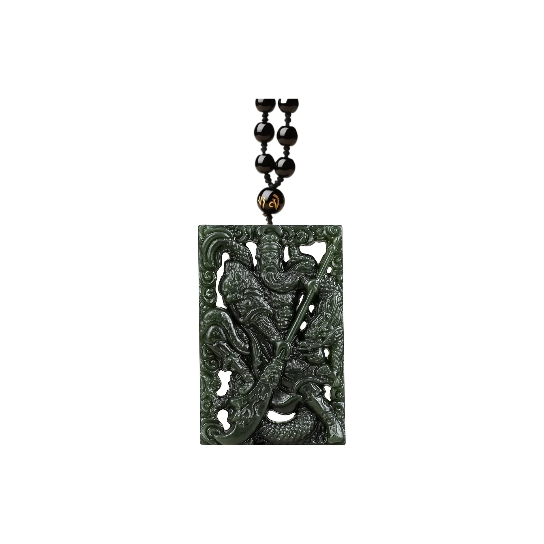 Artisan Lock Heart Jade Hetian Jade Necklaces Green Jade Unisex