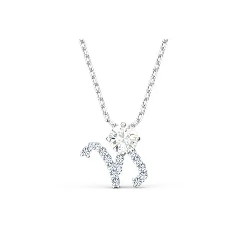 Swarovski Zodiac II Synthetic Cubic Zirconia Necklaces Women's Silver