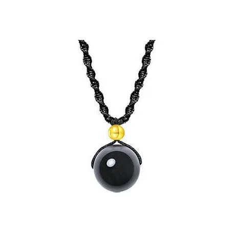 Teddy Bear Collection Obsidian Necklaces Unisex