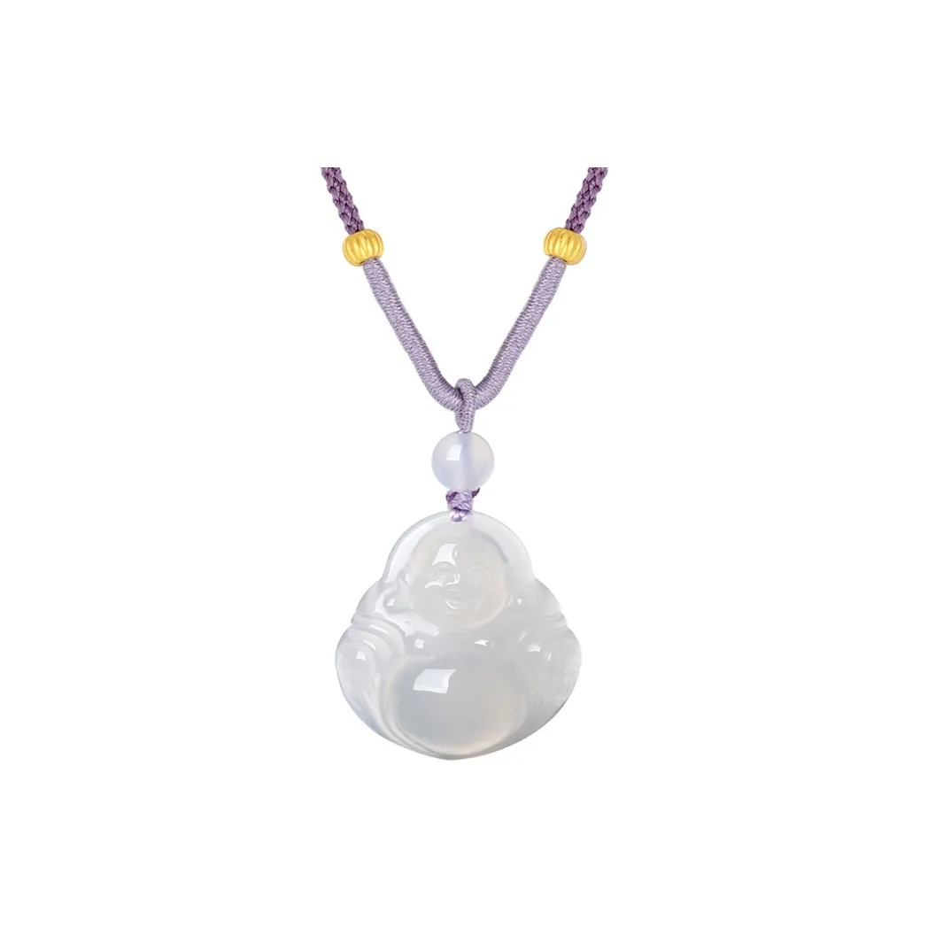Bubble Scallops Chalcedony Necklaces Women's