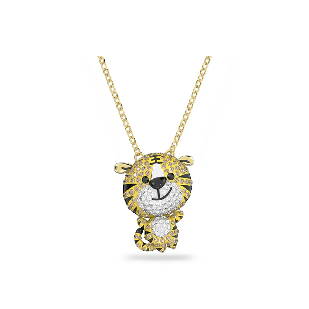 Swarovski Zodiac Tiger Swarovski Element Necklaces Women's Gold