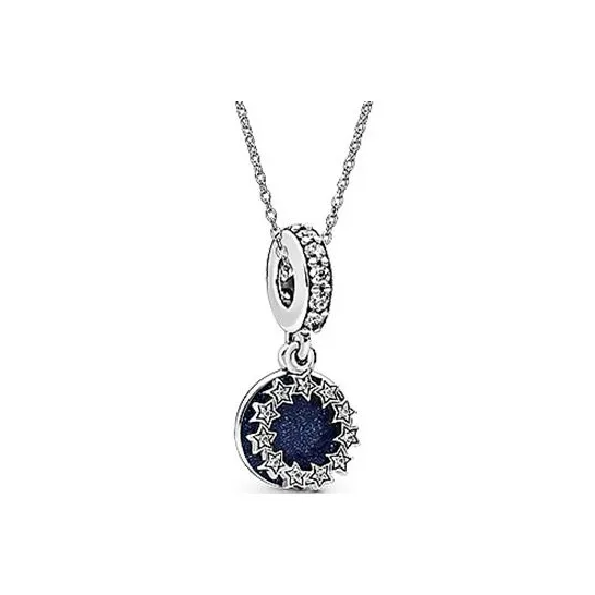 Pandora Galaxy Set 925 Silver Necklace Midnight Blue