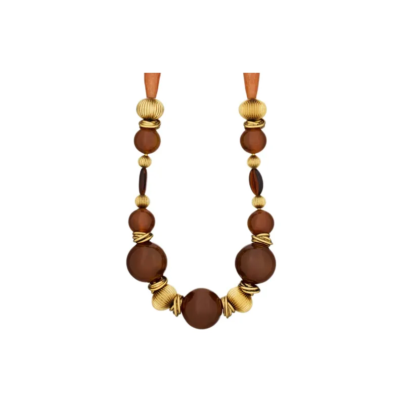 SAINT LAURENT Rosewood Necklaces Unisex Copper Gold