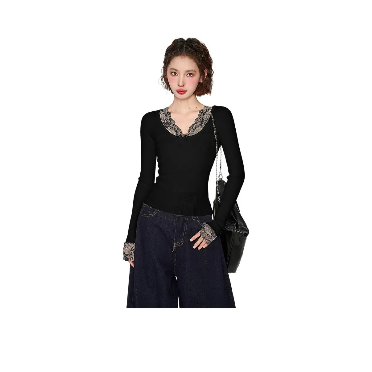 Ya Sheep People Трикотаж Женский Черный