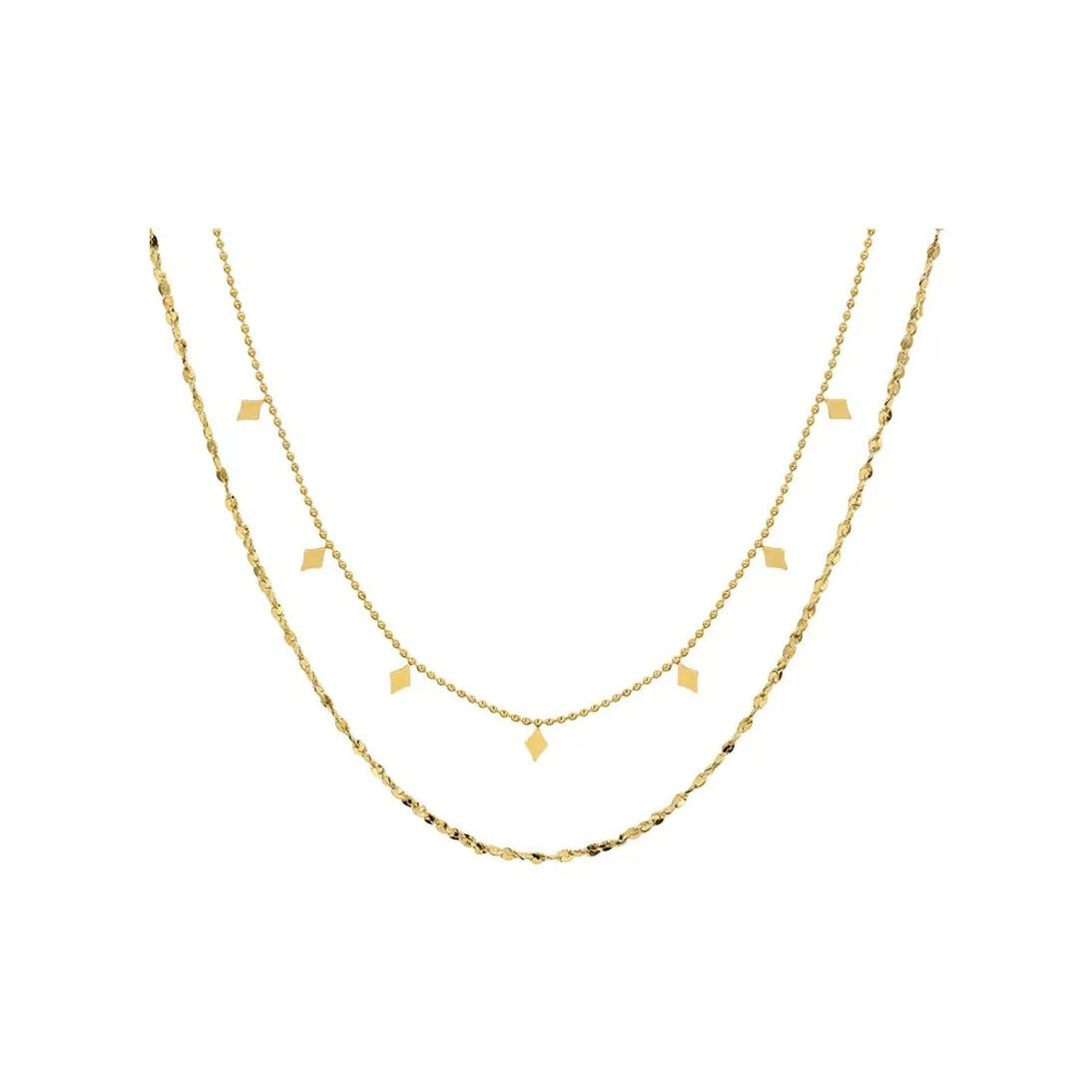 NATURALLYJOJO Титановые стальные ожерелья женские золотые