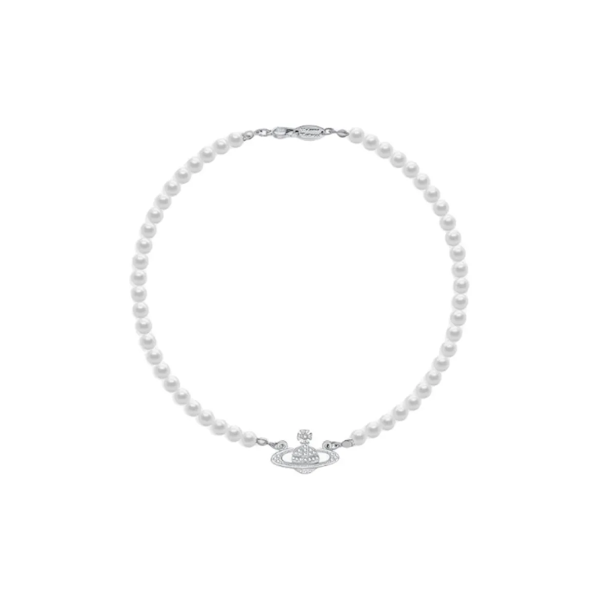 Вивьен Вествуд Искусственная жемчужина Стразы Кристальные ожерелья Женское серебро