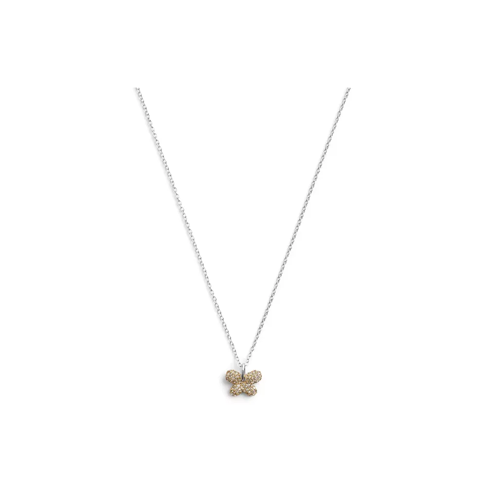 COACH Brass Plated Glass Cubic Zirconia Necklaces Women's Silver