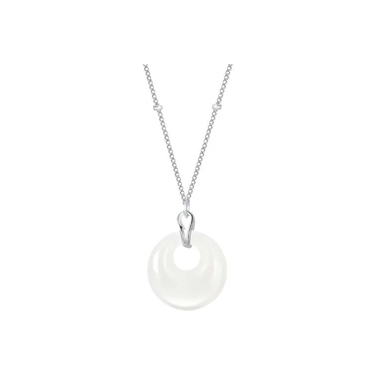 HAPPY ELF Chalcedony 925 Silver Necklace Women's