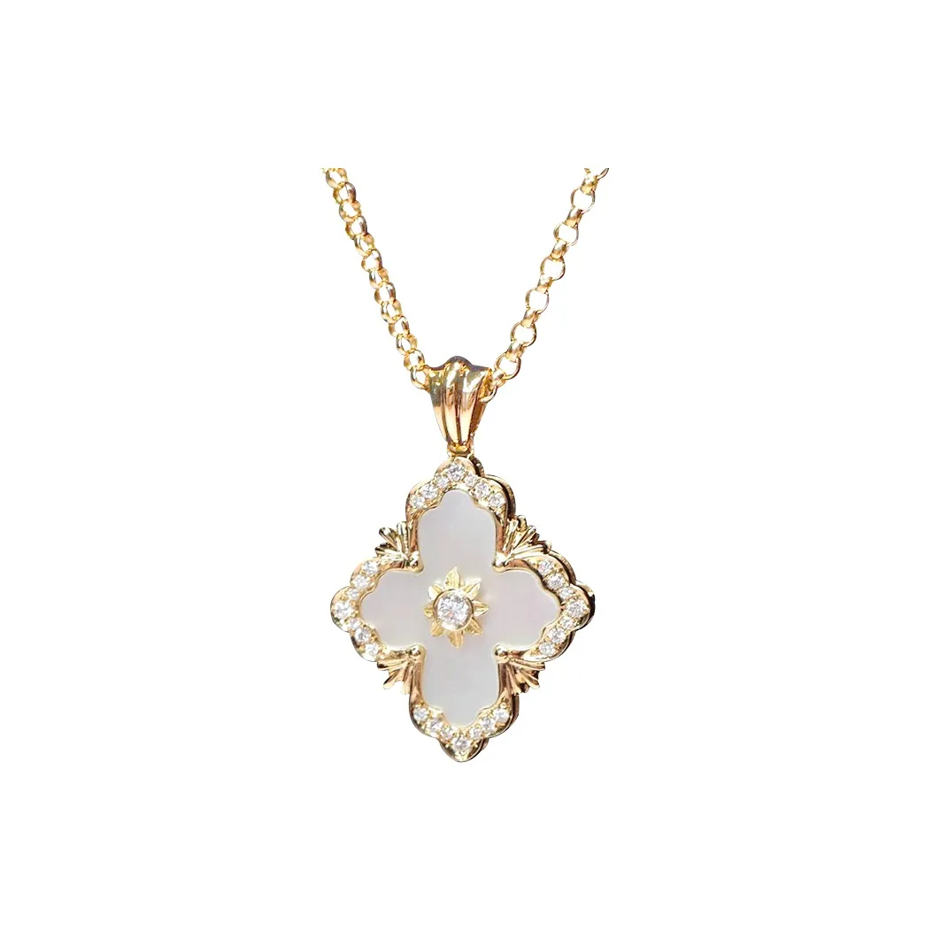 KING OF BLING Медный Циркон Жемчужная раковина Ожерелья Женские