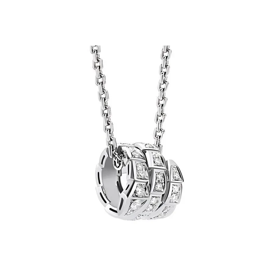 BVLGARI SERPENTI VIPER 18K Gold Necklaces Unisex Silver