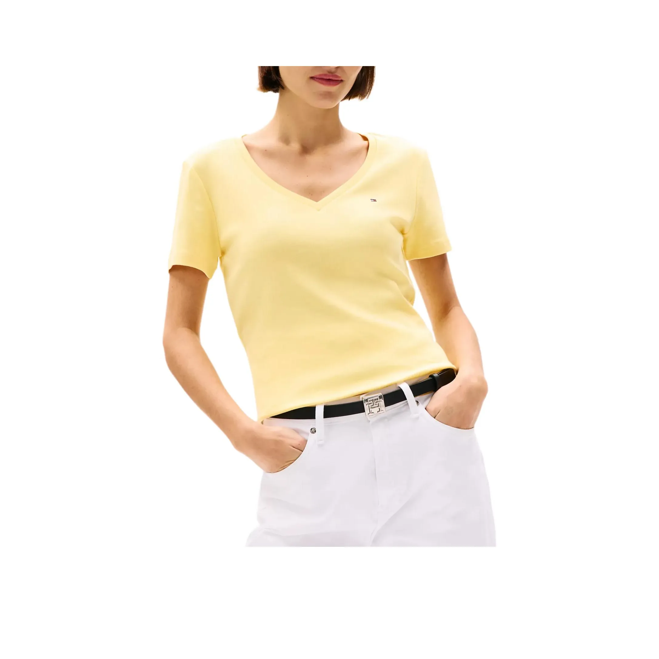Tommy Hilfiger Светло-желтые Женские Футболки