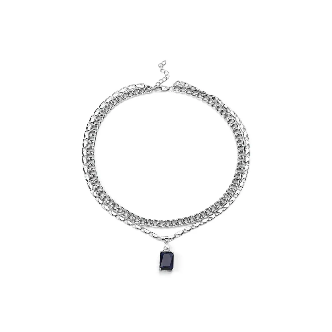 DWCP Титановая сталь Топаз Ожерелья Унисекс