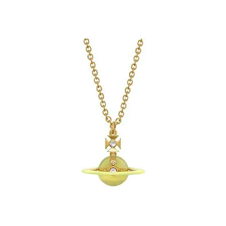 Vivienne Westwood Brass Swarovski Crystals Necklaces Unisex Gold