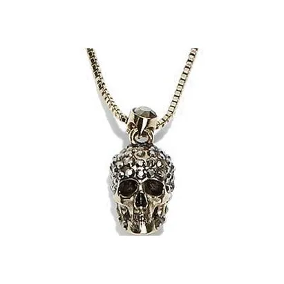 Alexander McQueen Pave Skull Necklace