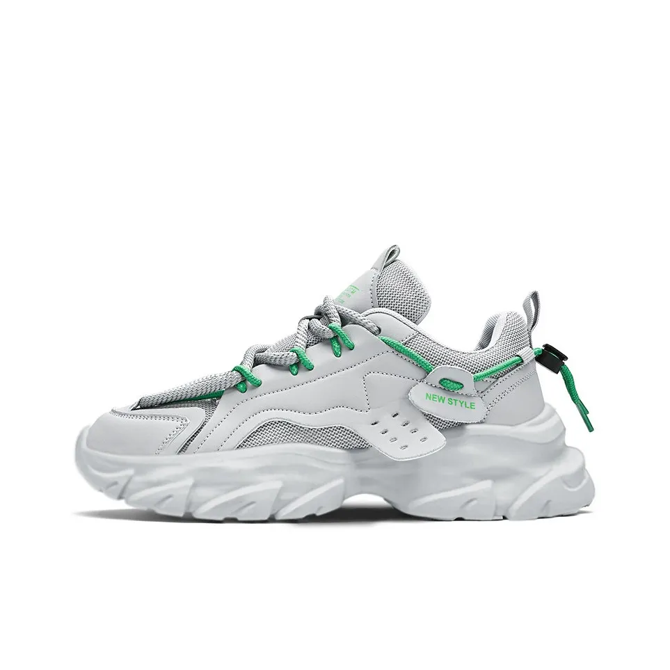 Colorful Creations Износостойкий Дышащий Легкий Увеличивающий Высоту Низкий Топ Кроссовки с Толстой Подошвой Мужские