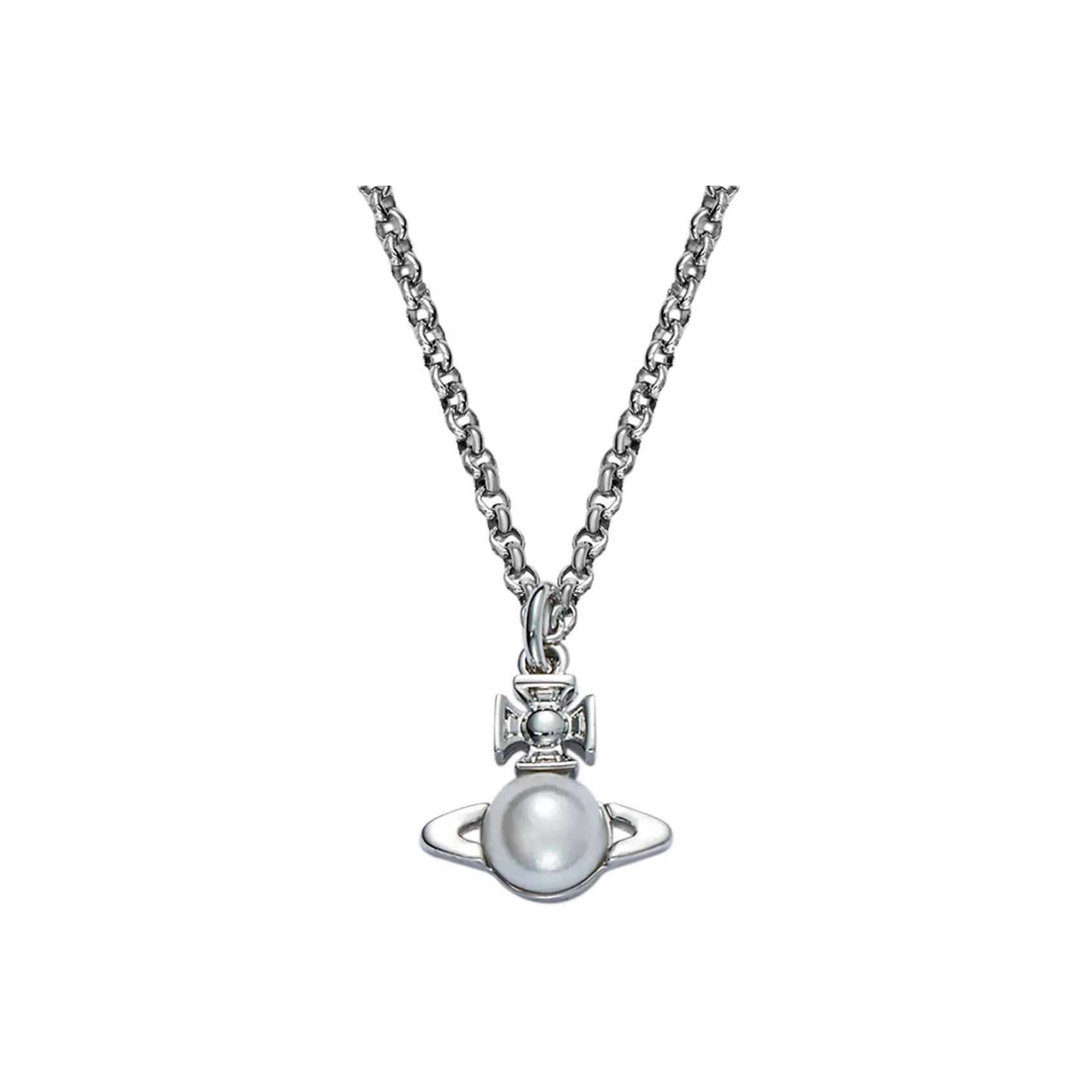Vivienne Westwood Pearl-logo Pendant Necklace
