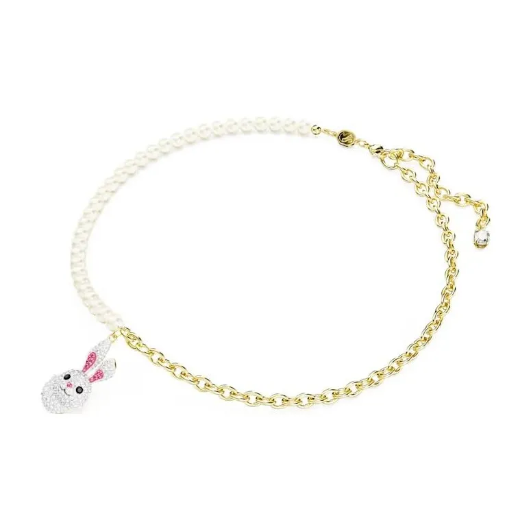 Swarovski Gold-Plated Necklaces Women's Gold/White