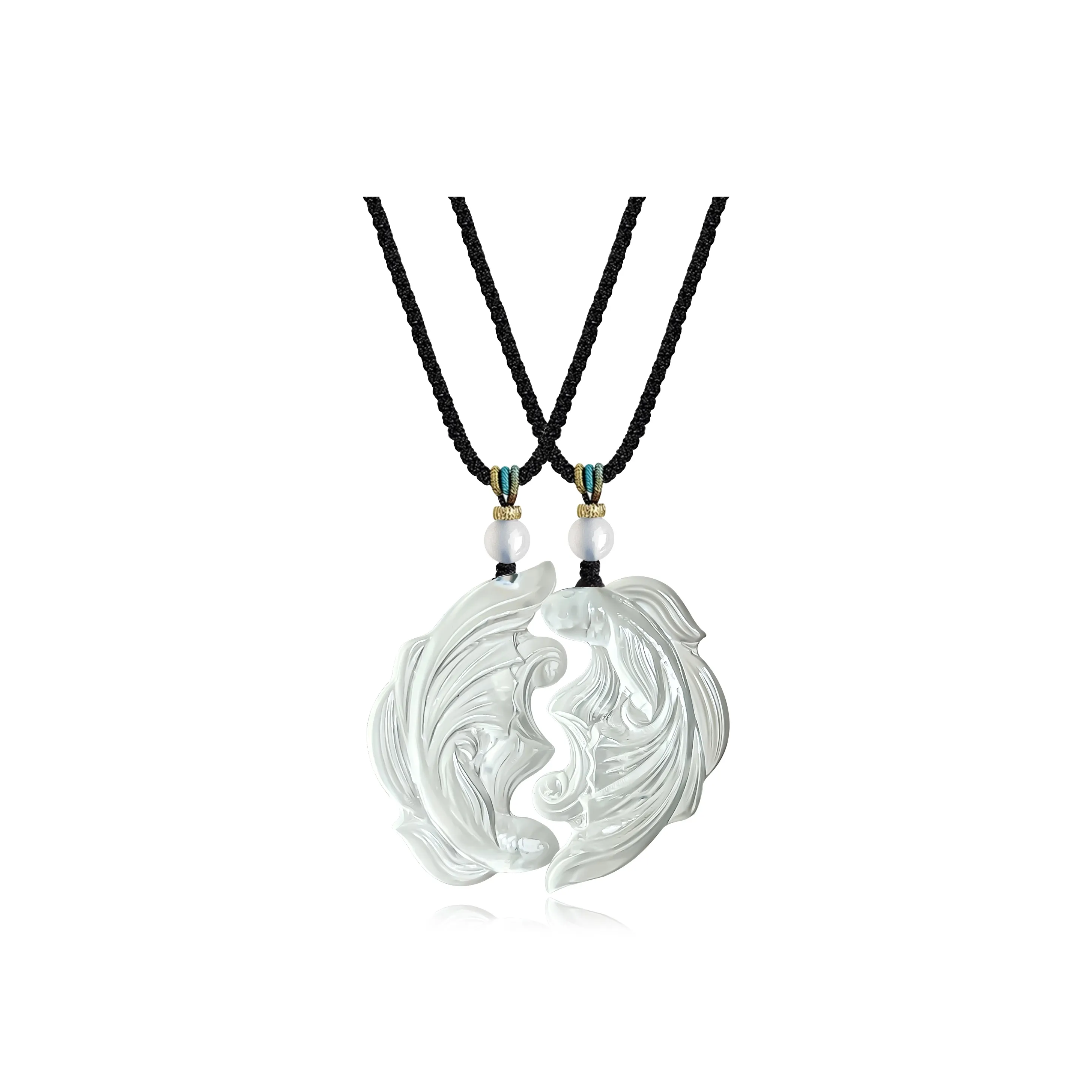 JIAOSHIYU Serpentine Jade Necklaces Unisex