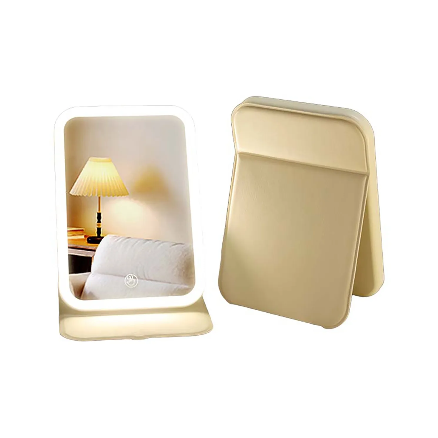 OEING Led Makeup Mirror Портативный Mirror Light Up Складной Зеркало