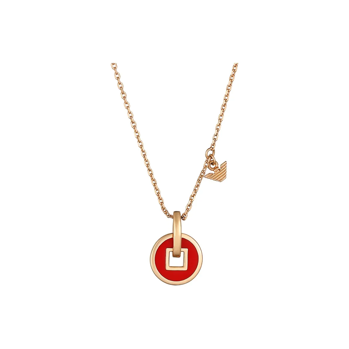 EMPORIO ARMANI 925 Sterling Silver Necklaces Women's Rose Gold