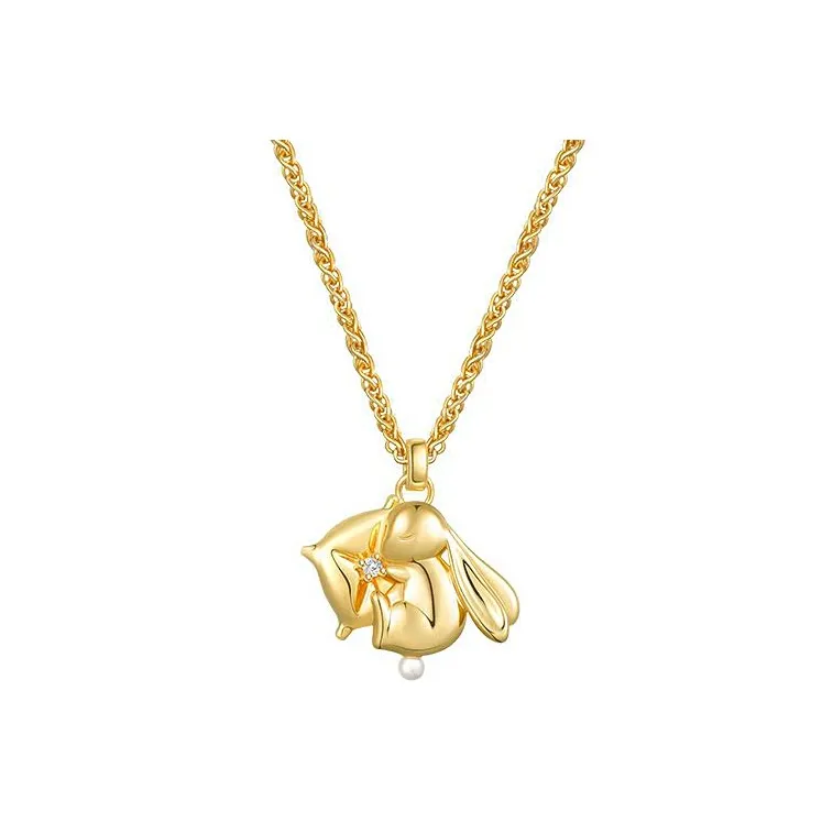 Social Talent 18K Gold Plated Copper Necklaces Women's