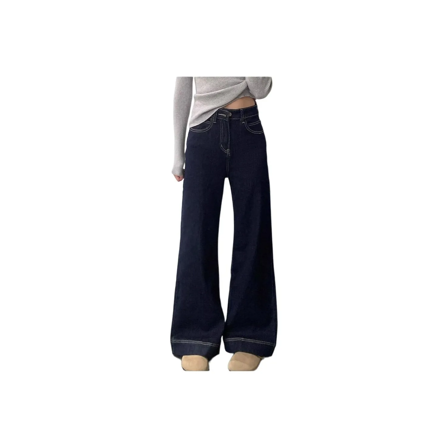 SZSX Темно-синий женский джинсы