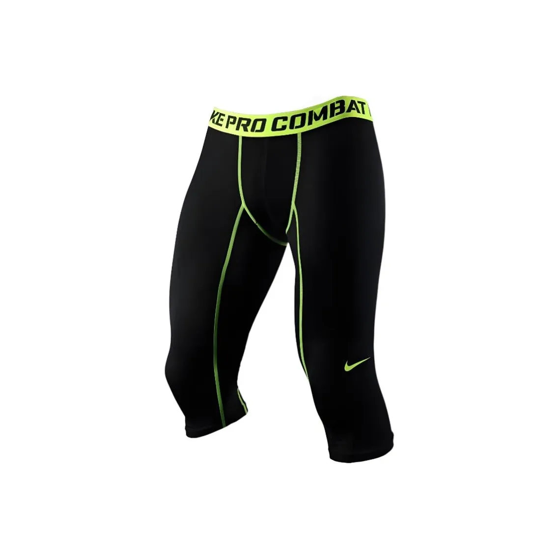 Nike Pro Черный Неон Зеленый Мужские Спортивные Шорты