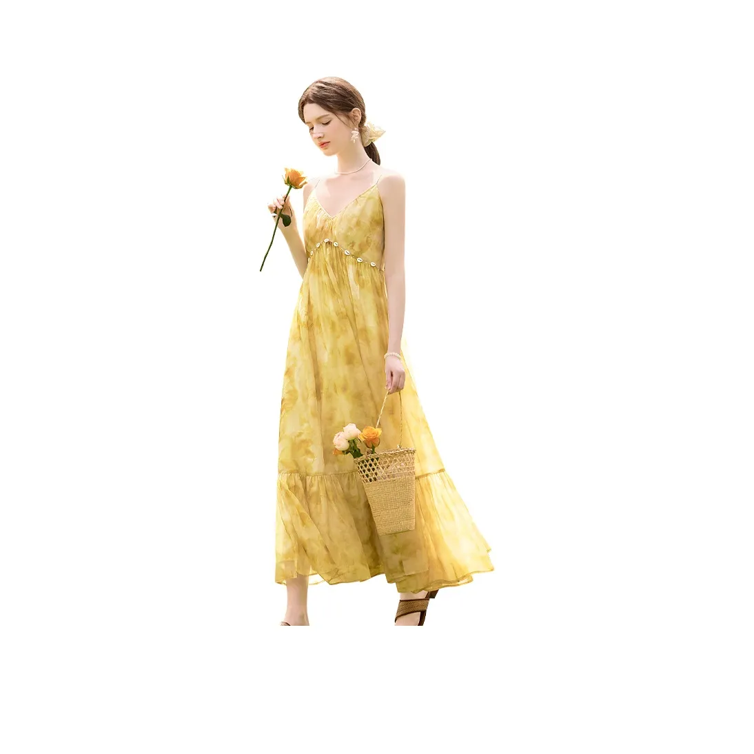 TOUCH Slip Dresses Women's Mango Yellow