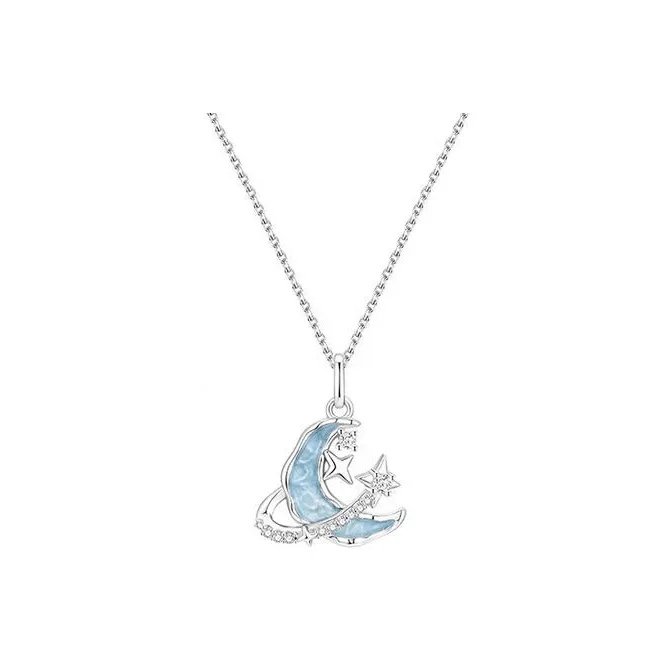 Heart Grass S925 Silver Necklaces Women's