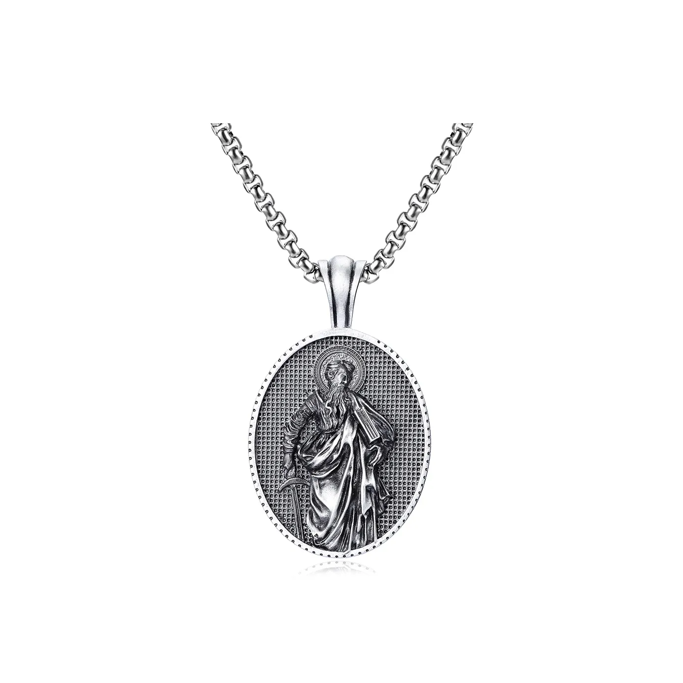 EVBEA Титановые стальные ожерелья для мужчин