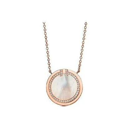 TIFFANY & CO. T 18K Rose Gold Necklaces Women's
