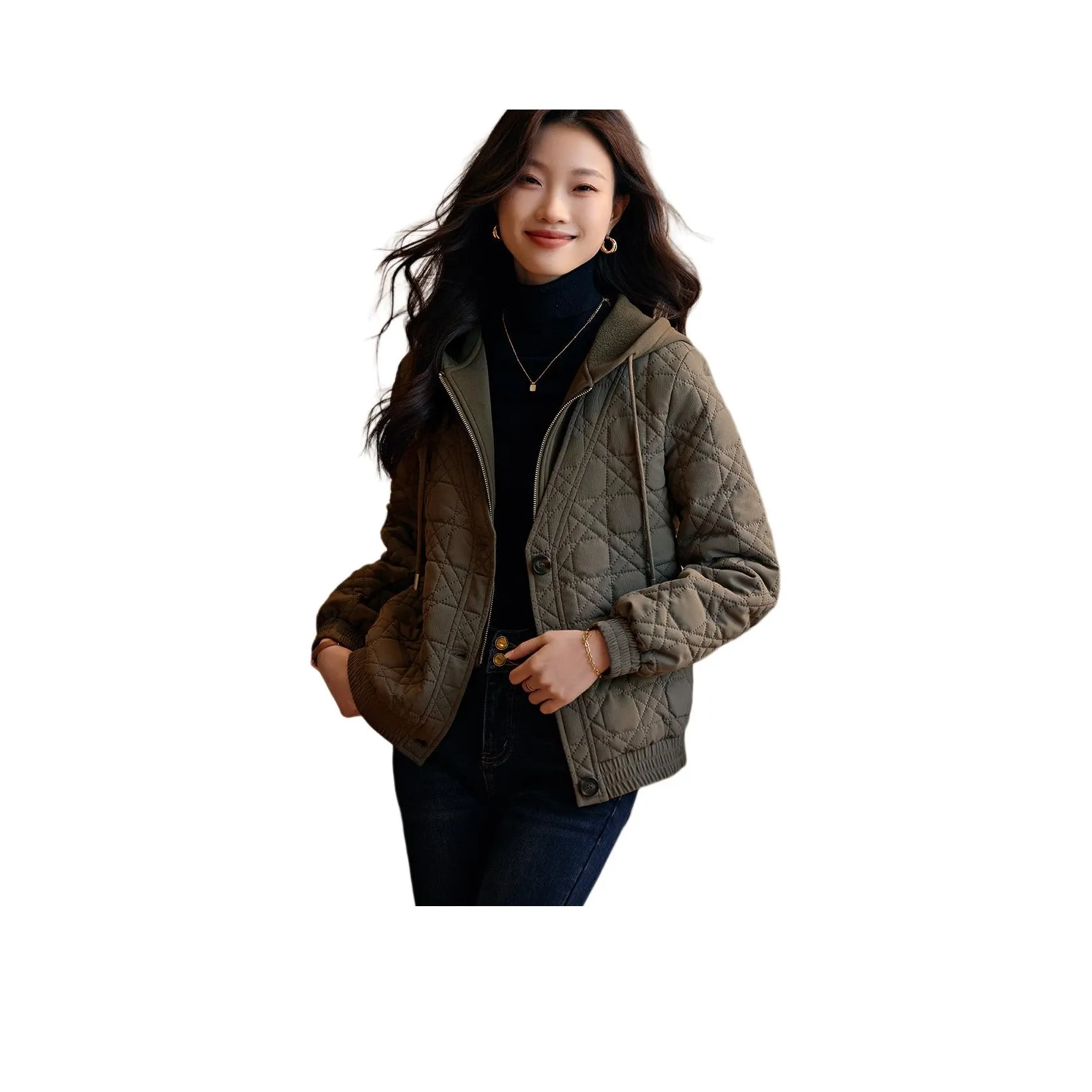 Mo Han Yi Mei Пуховая куртка Женская Зеленая