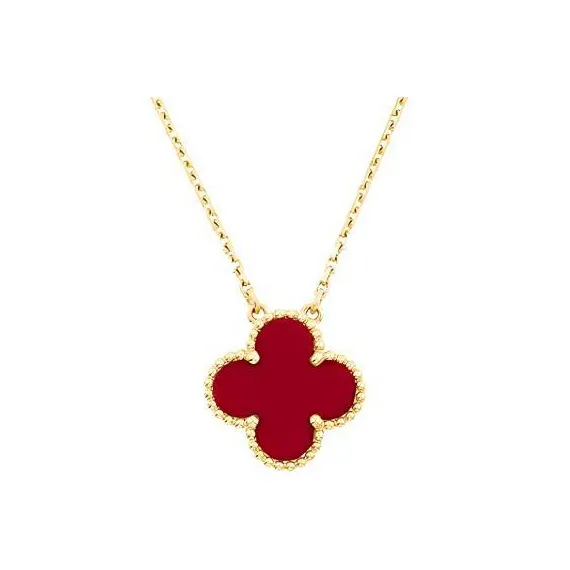 Van Cleef & Arpels Alhambra Four Leaf Lucky Series 18K Gold Necklaces Women's