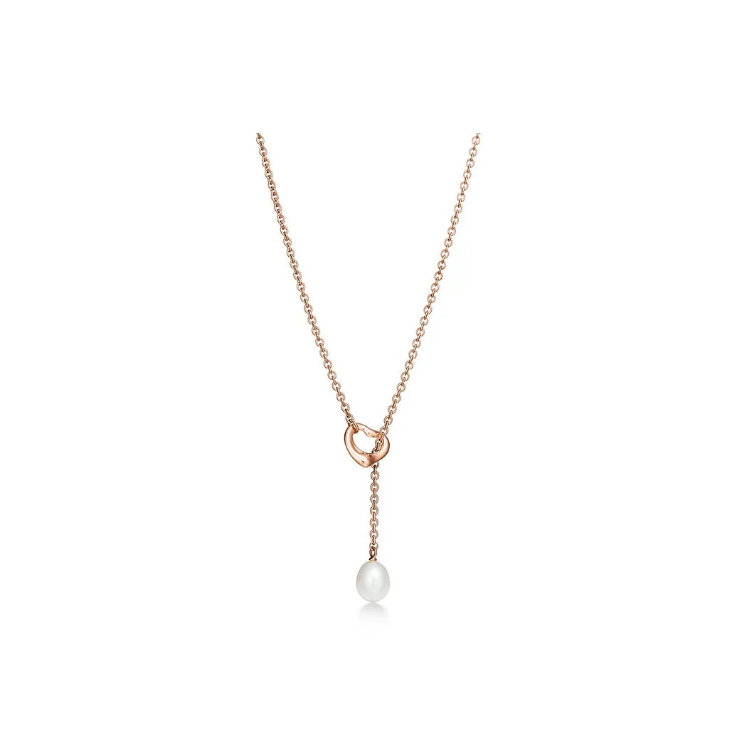 TIFFANY & CO. Elsa Peretti® 18K Rose Gold Pearl Necklaces Women's