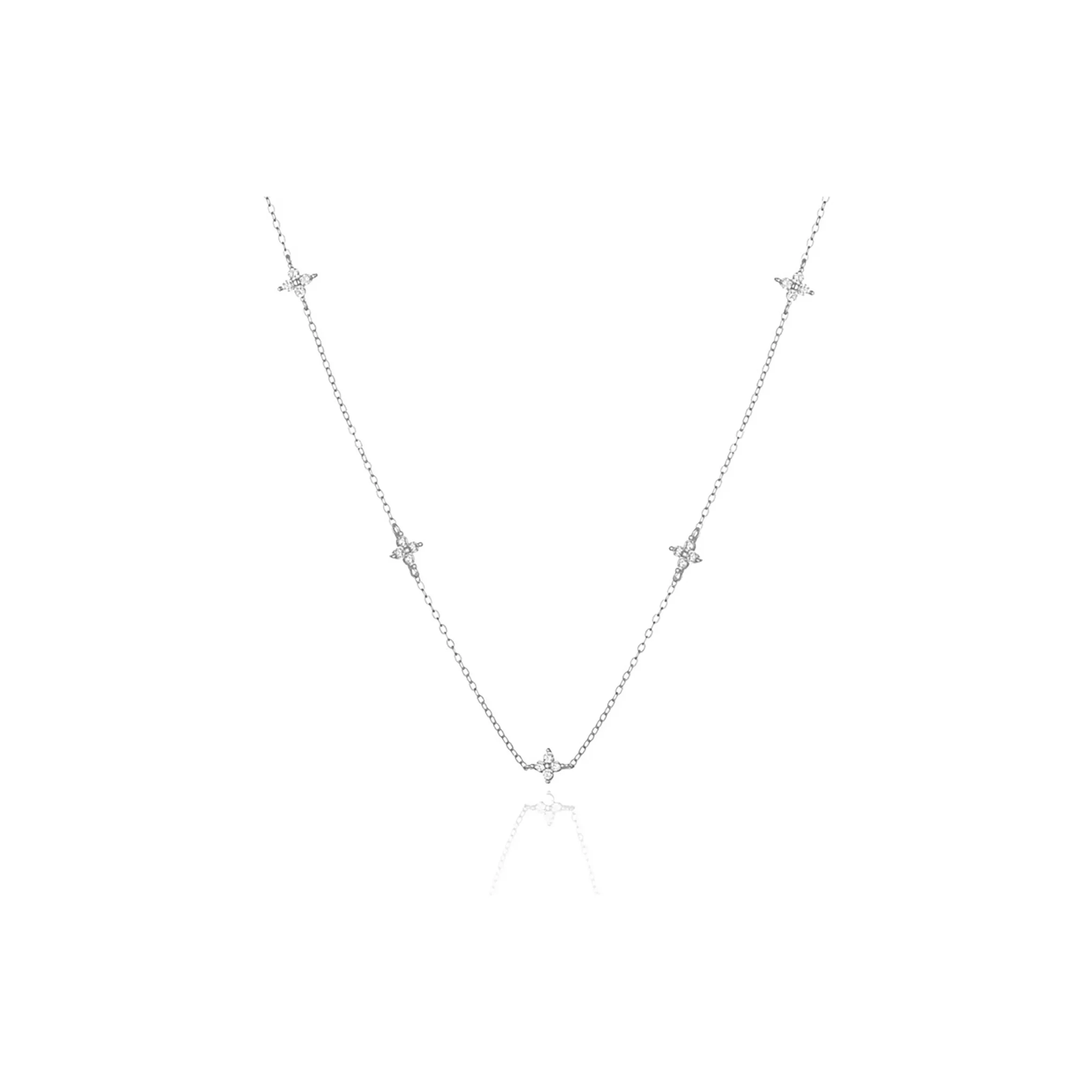 AIDO STUDIO Moissanite Inlaid 925 Sterling Silver Necklaces Women's