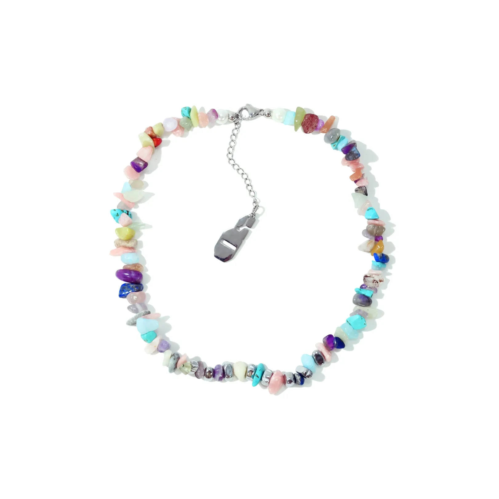 Get'em ON Crushed Камень Титановая сталь Ожерелья Унисекс