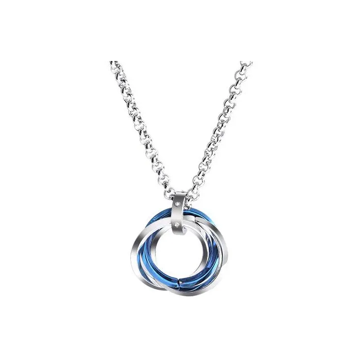JUICY GRAPE Individual Three Loop Minimalist Style Versatile Collarbone Chain Necklaces Men's