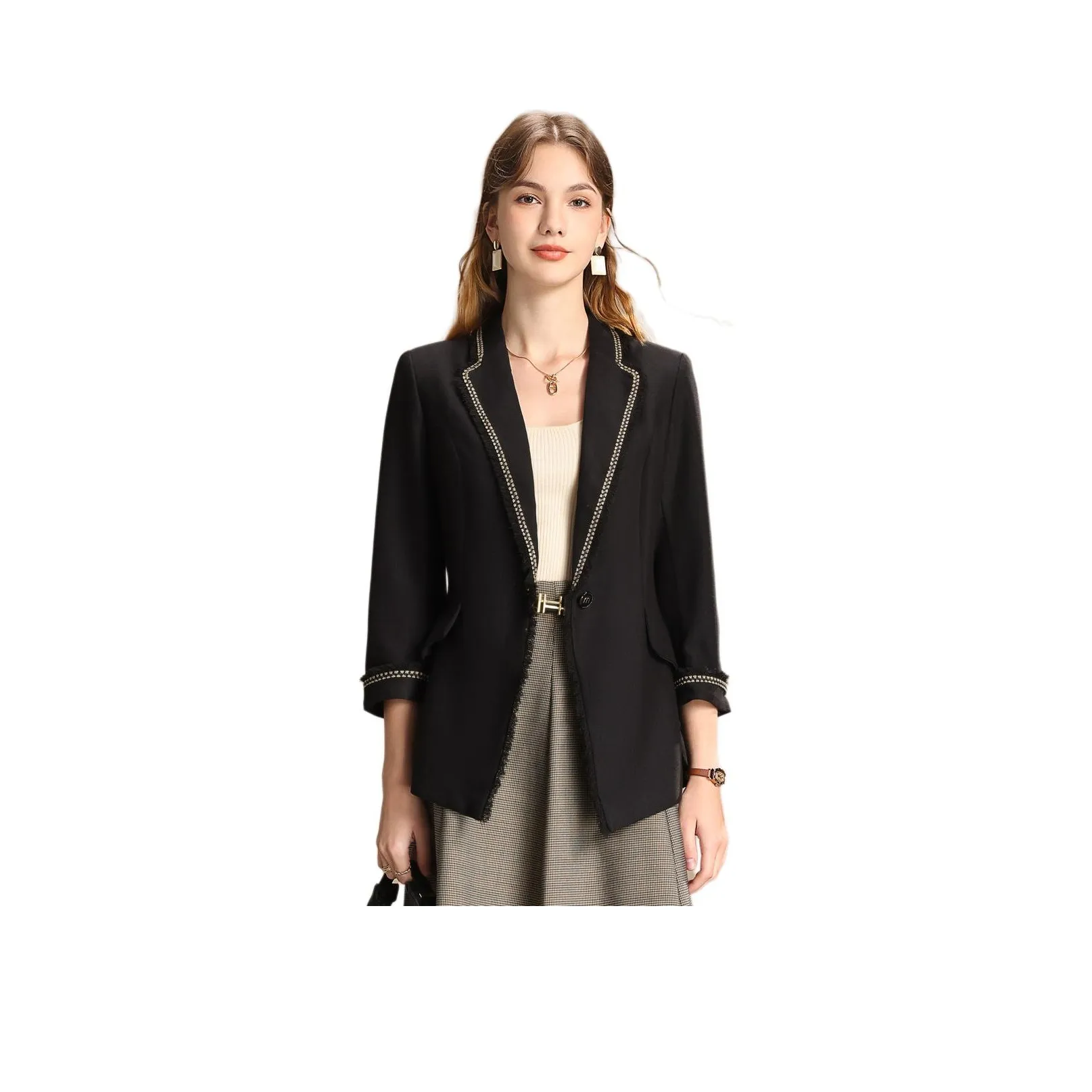 FENHONGMALI Бизнес-костюм женский черный