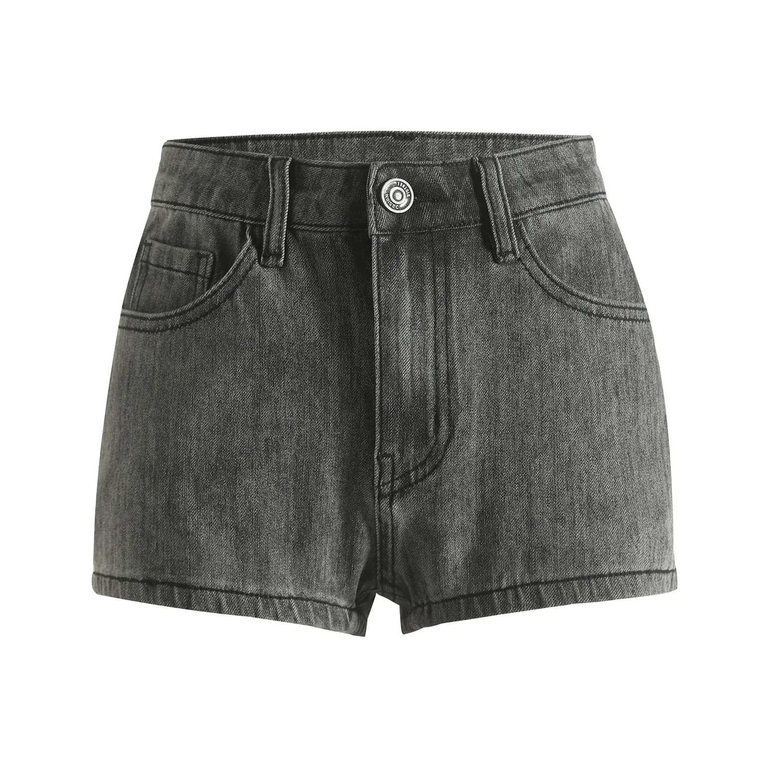 Wen Shan Черно-серый цвет Женские джинсовые шорты